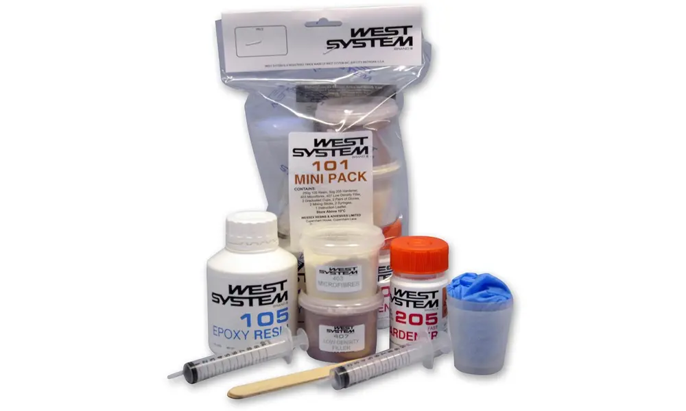 WEST SYSTEM MINI PACK 101 Résine époxy 300g, Options du produit: Mini pack de vitrage Epoxy (250g + 50g)