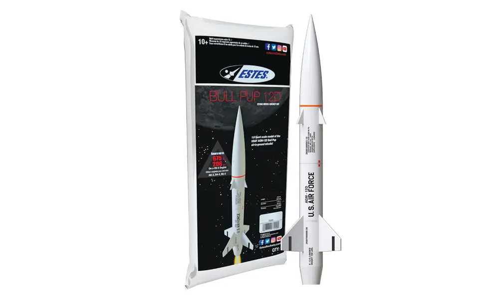 Estes Bull Pup 12D model rocket kit 18mm mount A-C motors model rocketry