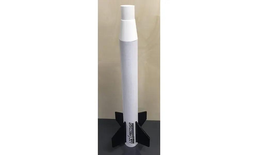 Terrier Booster, 3" booster kit for select 2.26" LOC rockets. Offers a 38mm mount for booster stage. model rocketry