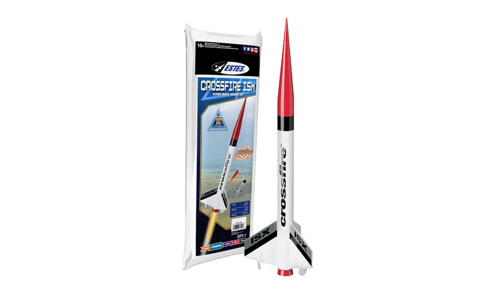 Estes Crossfire ISX modelraketkit - vaardigheidsniveau 1, 18 mm AC-motoren