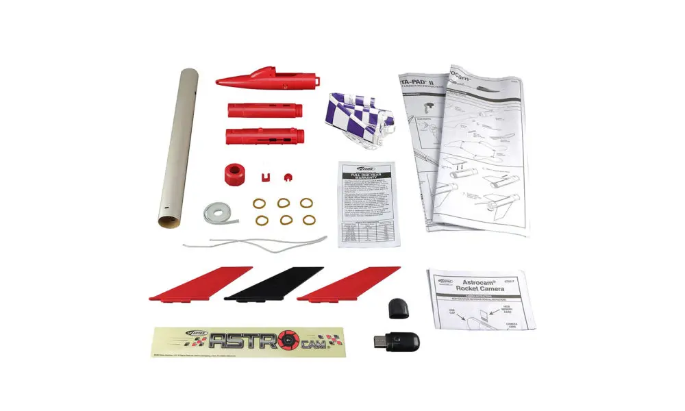 Estes Astrocam model rocket kit -25mm rocket with camera, 18mm A-C motors, ready to fly, Other product options: Astrocam Rocket, 3 image model rocketry
