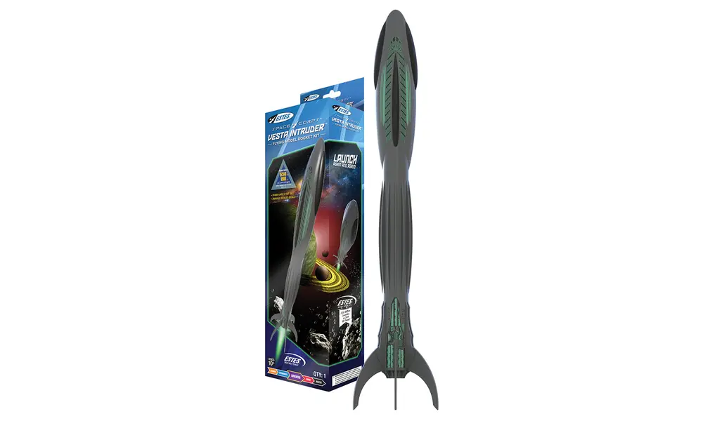 Kit modello di razzo Estes Vesta Intruder Space Corps - motori CD da 42 mm - livello di abilità 3