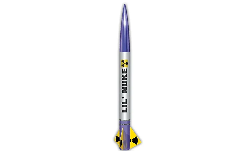 LIL' Nuke model rocket kit, 29mm motor mount 57mm diameter for D to G motors, 4 image model rocketry