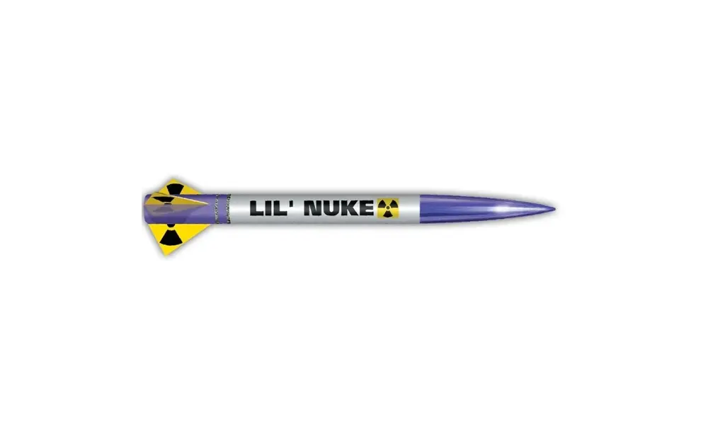 LIL' Nuke model rocket kit, 29mm motor mount 57mm diameter for D to G motors, 7 image model rocketry