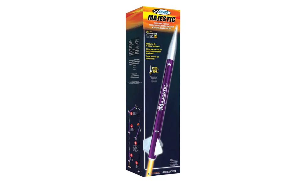 Modelová stavebnice rakety Estes Pro Series II Majestic s motory EF středního výkonu, 4 image