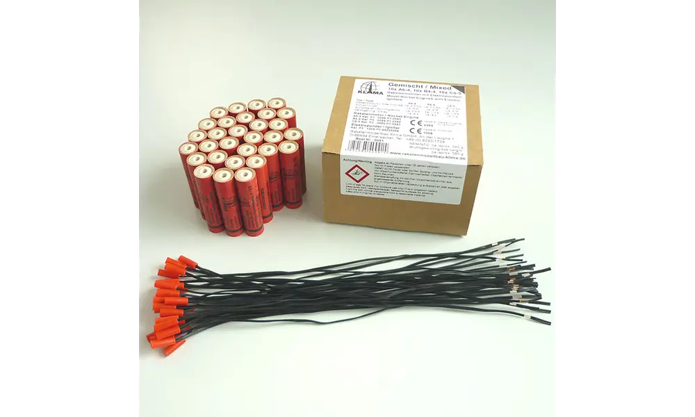 Pacchetto Klima ABC Team comprensivo di accenditori elettronici (30 pezzi), motori a razzo e motori sfusi, Opzioni del prodotto: Confezione sfusa Klima - ABC - confezione da 30