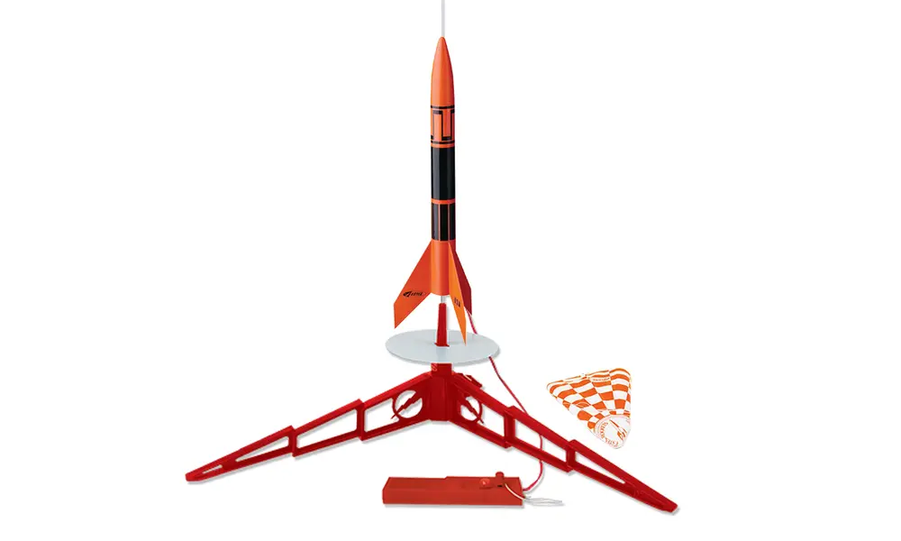 Kit de lanzamiento inicial Deluxe Alpha III, todo incluido para 3 lanzamientos, kit de cohete modelo Estes con motores, 2 image