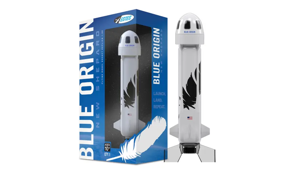 Estes Blue Origin New Shepard model raket bouwpakket - schaalmodel raket payloader vaardigheidsniveau 2