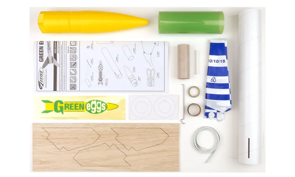Estes Green Eggs model rocket kit - 46mm payloader-C-D engines-skill level 2, 4 image model rocketry