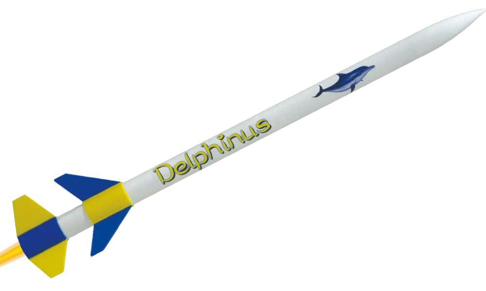 Klima Delphinus -rakettimallisarja - Nopea ja helppokäyttöinen kaksivaiheinen hyötykuormalla varustettu raketti, laadukas sarja model rocketry
