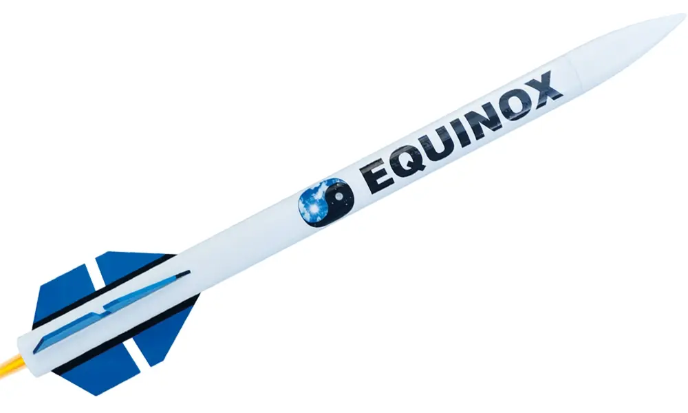 Klima Equinox raketmodellbyggsats med delad fendesign - perfekt set för att bygga och flyga model rocketry