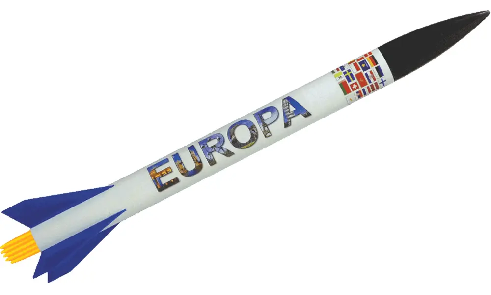 Klima Europa modellrakettsett Femklyngerakett - flott sett, stor rakett model rocketry