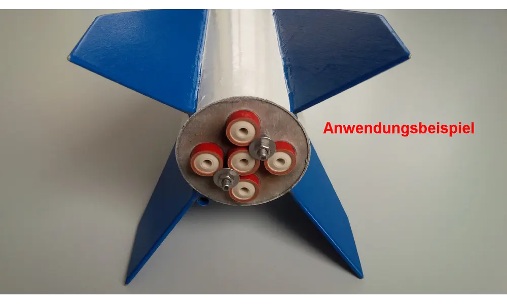 Klima Europa modellrakettsett Femklyngerakett - flott sett, stor rakett, 2 image model rocketry