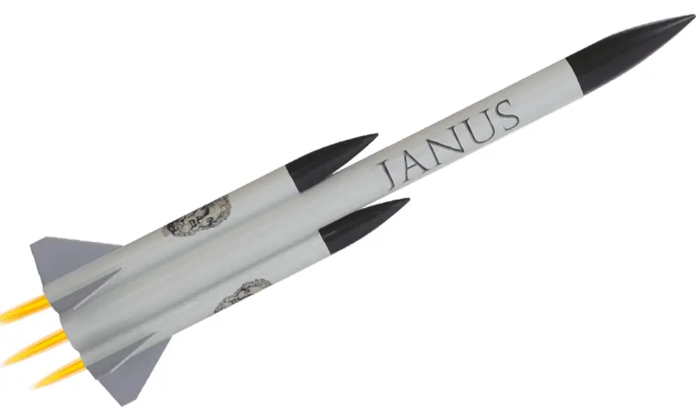 Klima Janus model rocket kit 3 Cluster Rocket - great set, big rocket, challenging to build. model rocketry