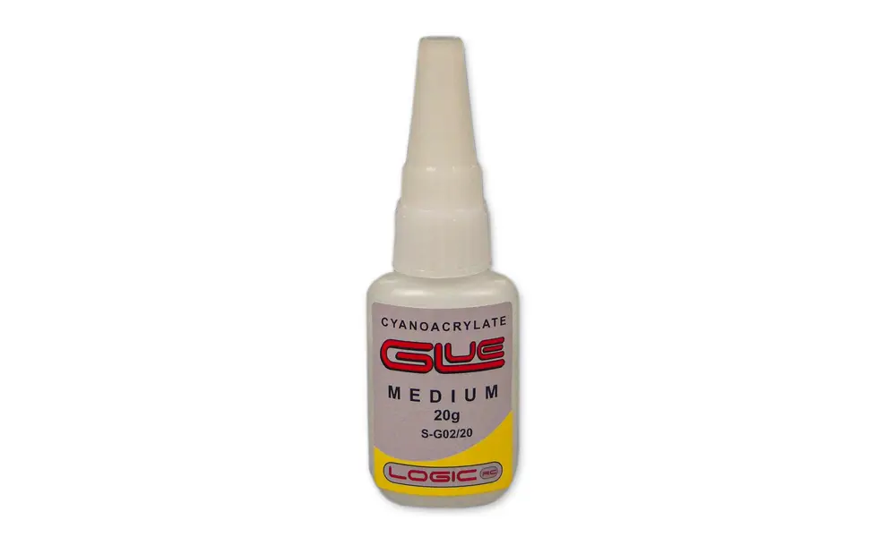 Cyanoacrylate Medium 20g bottle - LogicRC Cyano glue, Other product options: LogicRC Cyanoacrylate Medium glue 20g model rocketry