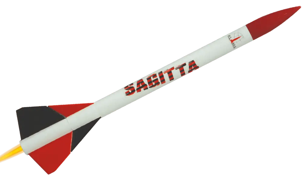 Klima Sagitta raketmodelbyggesæt - Højtflyvende 2-trins raket, et byggesæt af høj kvalitet model rocketry