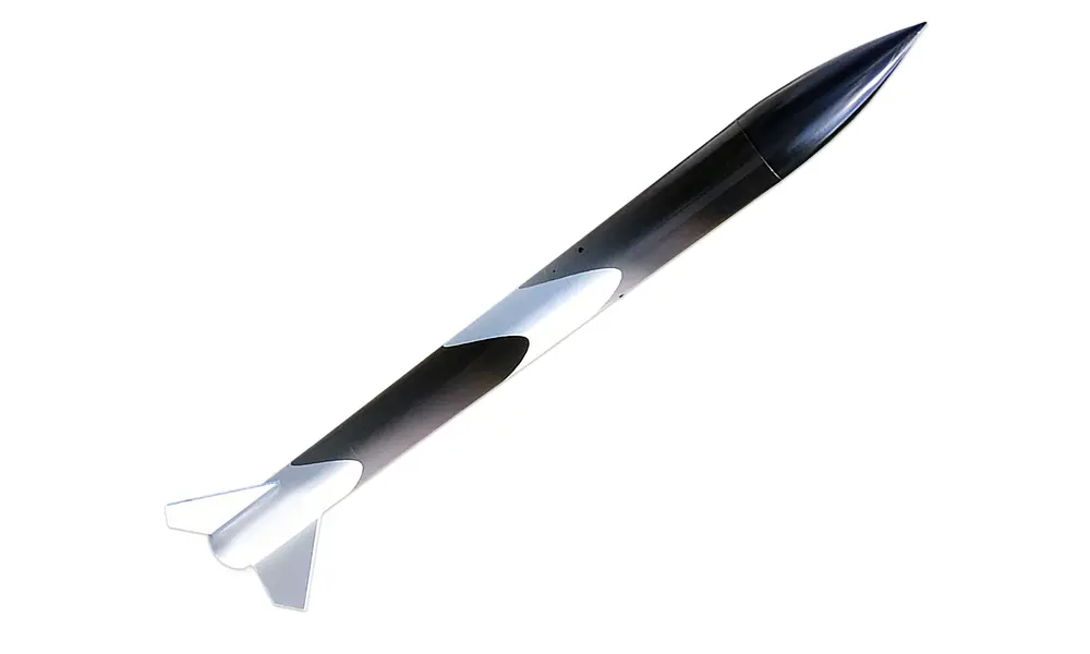 100 mm (4 Zoll) Madcow Torrent-Modellraketenbausatz, 38 mm hohe Leistung