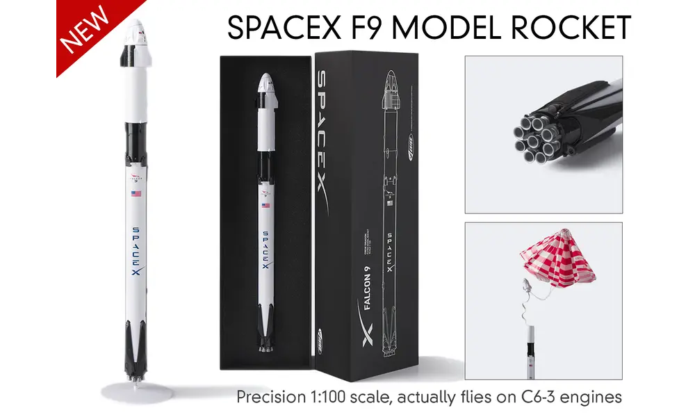 Model rakiety SpaceX Falcon 9 - Estes - skala 1:100