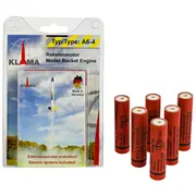 A6-4 Six Pack 18mm Klima model rocket motors engine, Other product options: A6-4 Six pack - 18mm Klima motors model rocketry