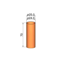 24mm motor tube / coupler for 26mm body tubes model rocketry