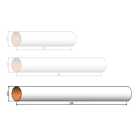 Kroppsrör 50mm x 500mm - flygkropp Klima model rocketry