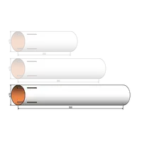 Kroppsrör 75mm x 500mm - 4 slitsar - flygkropp Klima model rocketry
