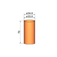 Kobling for 35 mm rør (34 mm ytterdiameter) model rocketry
