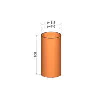 Coupler for 50mm tubes (48.8mm OD) - 100mm length model rocketry