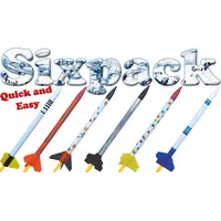 Six pack quick and easy model rocket kit, almost ready to fly 18mm mount A-C motors Klima model rocketry