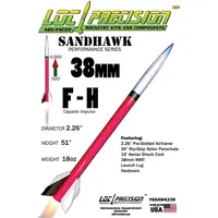 2.26" Sandhawk loc precision mid-high power model rocket kit model rocketry