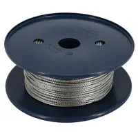 2mm DYNEEMA / HMPE 12-strand rope silver 530kg MBL shock cord (per meter), Other product options: 2mm DYNEEMA / HMPE rope model rocketry