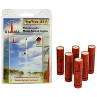 B2-P Six Pack 18mm Klima-modell raketmotorer (PLUGGED) motor model rocketry