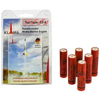 Moteurs de fusée modèle C2-0 Six Pack 18 mm Klima