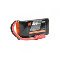 Spektrum 800mAh 1S 3.7V 30C LiPo Battery; JST, Other product options: 1S 3.7V 800mAh LiPo model rocketry