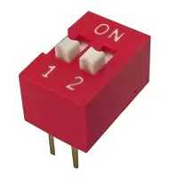 DIP Switch, 2-Pole, SPST-NO, Slide Actuation, 24VDC, Raised - MCNDS-02V model rocketry
