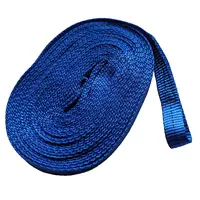 1/2" 10m blå rørformet nylonredningssele med syede løkker, Andre produktmuligheder: 1/2" nylon 10m sele model rocketry