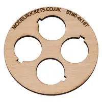 2 anelli di centraggio BT80 (65 mm) 4 x 18 mm con apertura per gancio di fissaggio (compensato da 3 mm), Opzioni del prodotto: BT80 4x18mm (gancio)