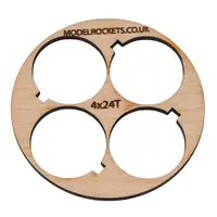 2 anelli di centraggio BT80 (65 mm) 4 x 24 mm con apertura per gancio di fissaggio (compensato da 3 mm), Opzioni del prodotto: BT80 4x24mm (gancio)