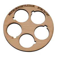 2 anelli di centraggio BT80 (65 mm) 5 x 18 mm con apertura per gancio di fissaggio (compensato da 3 mm), Opzioni del prodotto: BT80 5x18mm (gancio)