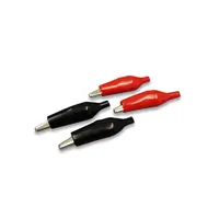 Mini krokodil krokodillenklemmen - verpakking van 4 (2 rood, 2 zwart)