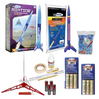 Riptide & Wizard dual pack with 6 motors and building supplies - Ready to fly and constructable rocket kit model rocketry