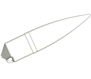 50 mm nesekonusspiss, hvit ABS-plast, Other product options: Klima nosecone 50mm white model rocketry