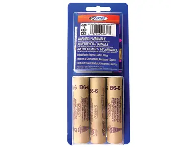 Estes B6-6 modell rakettmotorer (3-pakning) 18 mm motorer model rocketry
