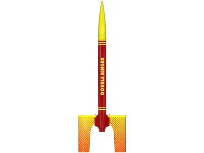 Estes Double Ringer Glider og Parachute Combo Modell Rakettsett CD-motorer E2X Nivåsett model rocketry