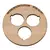 2x BT80 (65mm) Anillo de centrado de 3x18mm con corte para gancho de retención (madera contrachapada de 3mm), Opciones de producto: BT80 3x18mm (gancho)