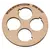 2x BT80 (65mm) Anillo de centrado de 4x18mm con corte para gancho de retención (madera contrachapada de 3mm), Opciones de producto: BT80 4x18mm (gancho)