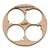 2x BT80 (65mm) Anillo de centrado de 4x24mm con corte para gancho de retención (madera contrachapada de 3mm), Opciones de producto: BT80 4x24mm (gancho)