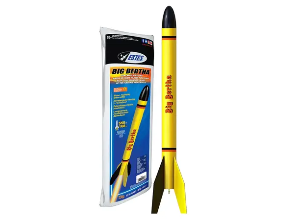 Big Bertha Model Rocket Kit, nivel de habilidad 1 y Estes Classic, motores B y C montura de 18 mm