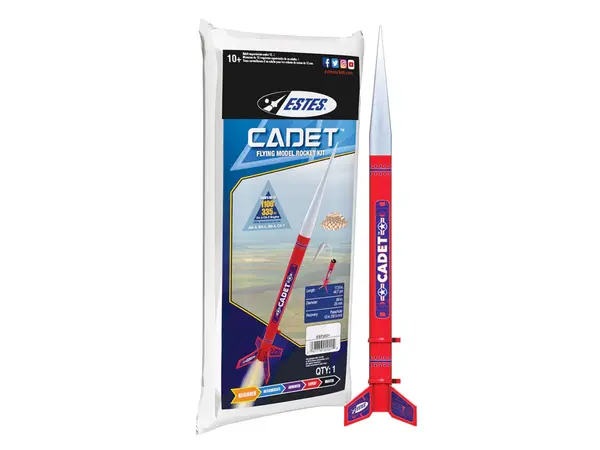 Kit de modelo de cohete Cadet - nivel de habilidad 1, motores de cohete de CA de montaje de 18 mm - Estes