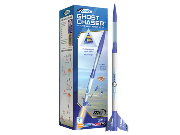 Kit de cohete modelo Ghost Chaser - nivel de habilidad 1, motores de cohete de CA de montaje de 18 mm-Estes